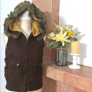 Fur Hoodie Vest